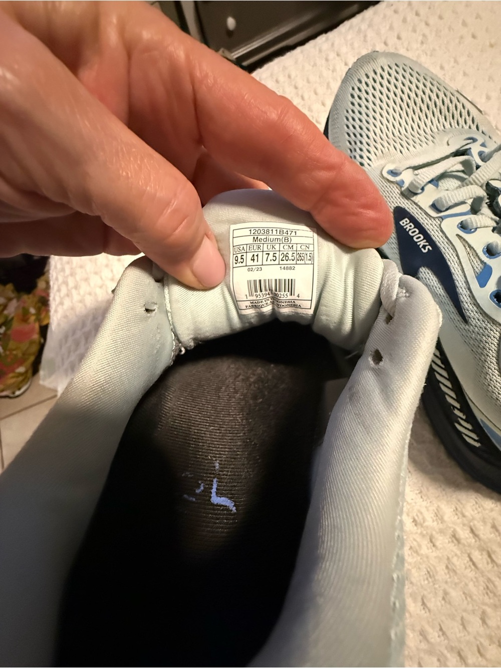 Brooks Adrenaline GTS 23 Running Shoes Women’s 9.5B Blue Gray Athletic Sneakers - Picture 6 of 9
